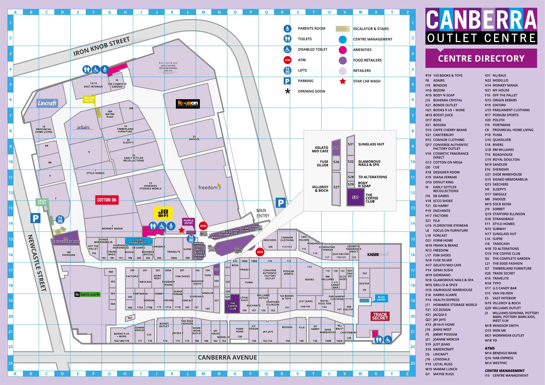 Canberra Outlet Centre Dfo 146 Plan 