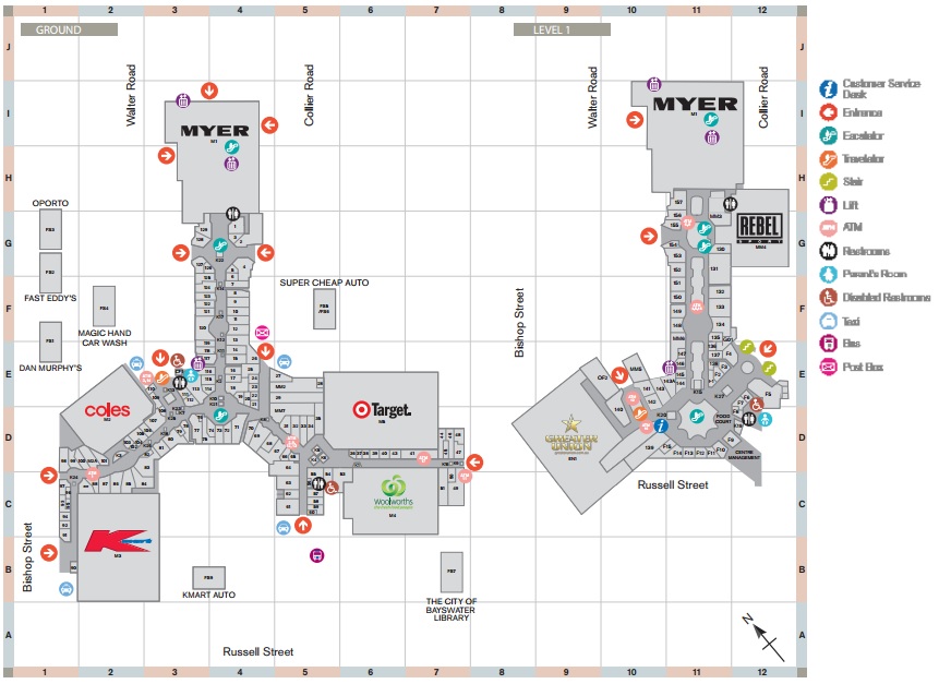 Galleria Map Layout