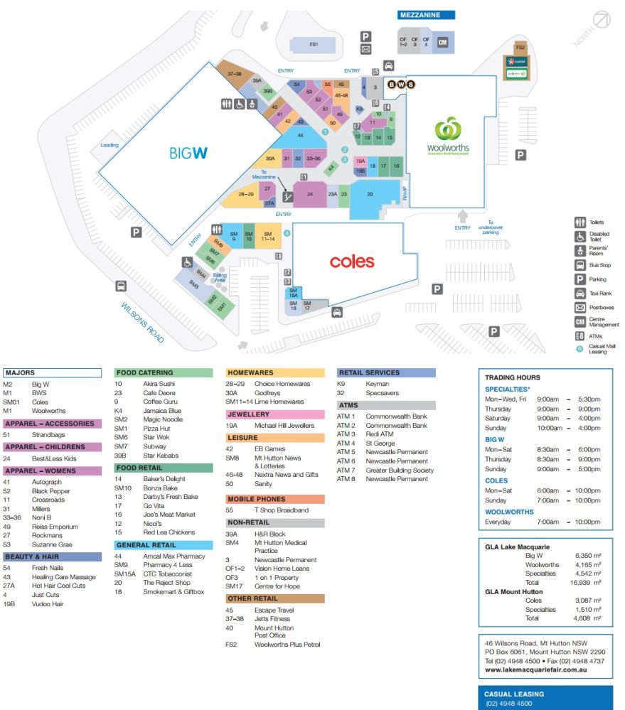 Macquarie Centre Map